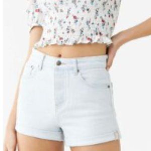 Cuffed Denim Shorts